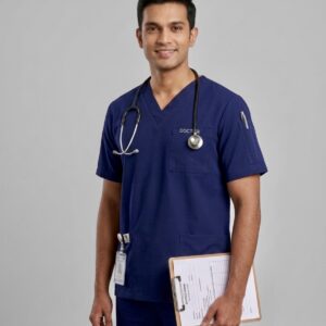 Navy Blue medical scrub suit for healthcare workers in Sri Lanka - JAYMEDZ