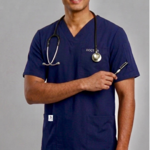 MediSoft Navy Blue – Scrub Top (Only)