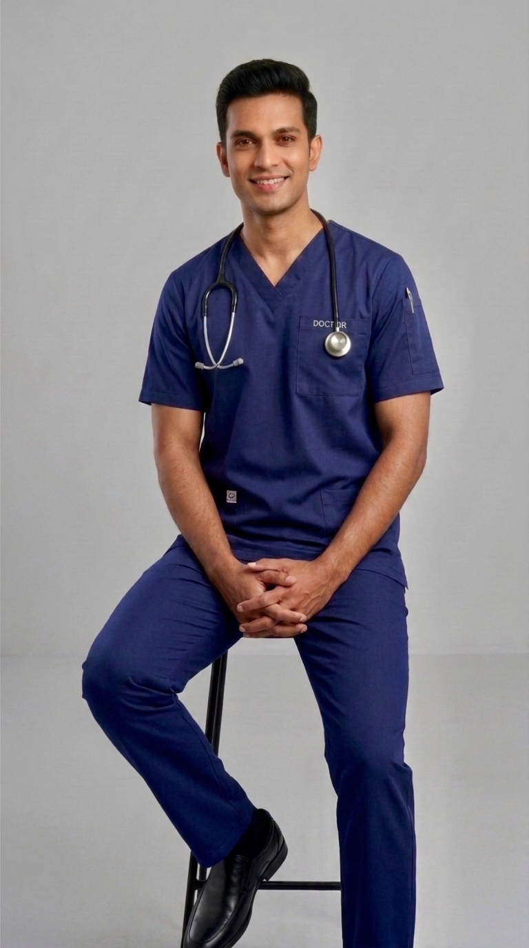 MediBlend Navy Blue – Scrub Set - Image 2