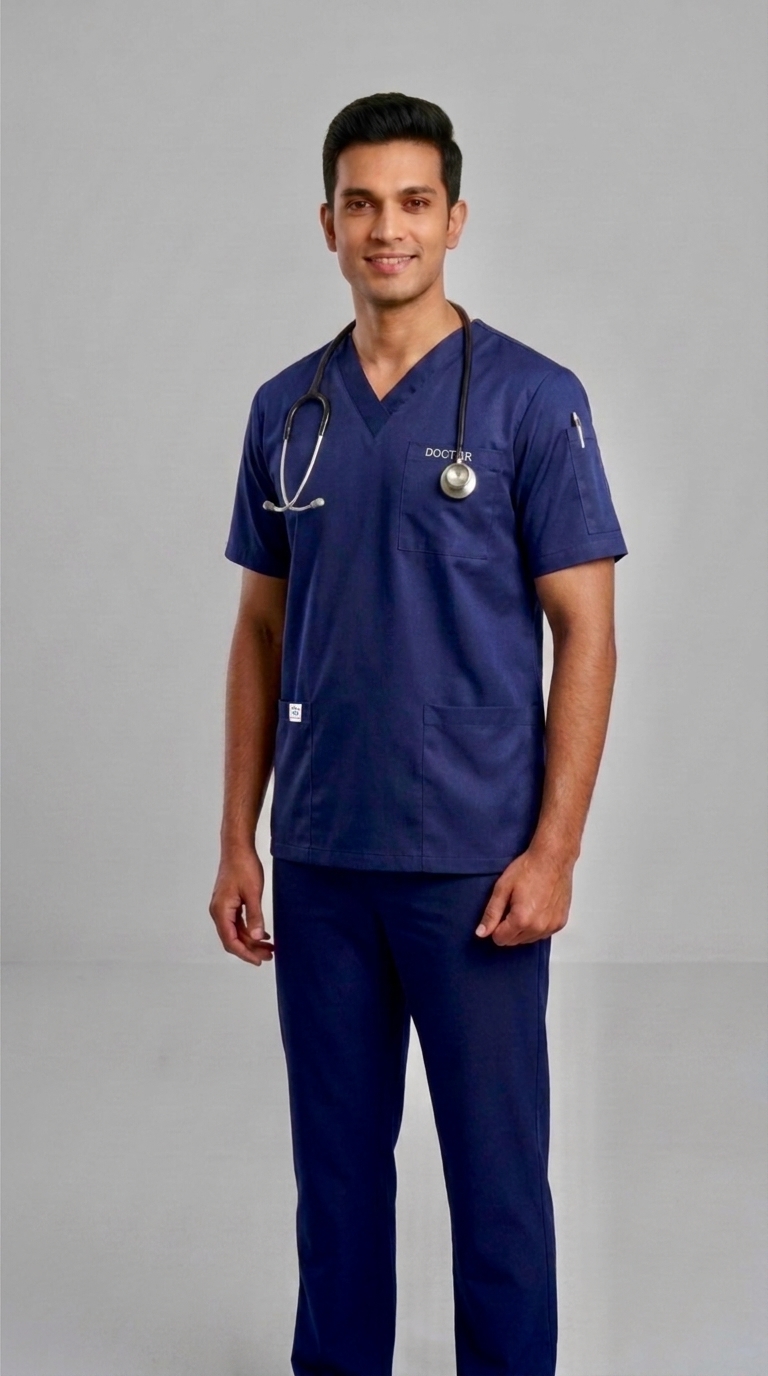MediBlend Navy Blue – Scrub Set