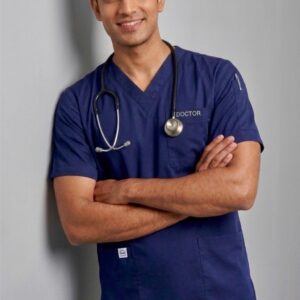 MediBlend Navy Blue – Scrub Top (Only)