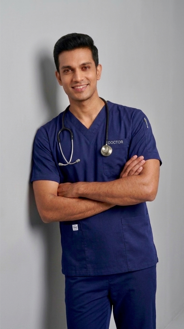 MediBlend Navy Blue – Scrub Set - Image 3